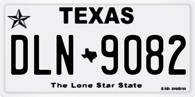 TX license plate DLN9082