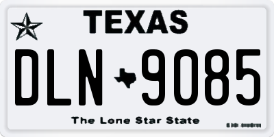 TX license plate DLN9085
