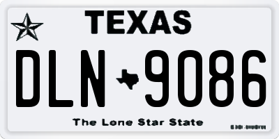 TX license plate DLN9086