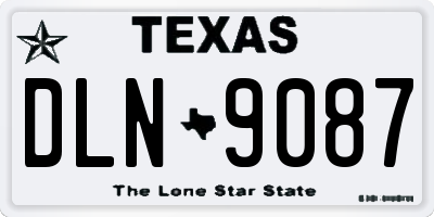 TX license plate DLN9087