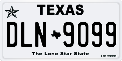 TX license plate DLN9099