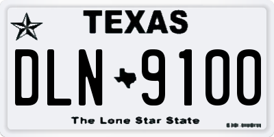 TX license plate DLN9100