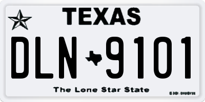 TX license plate DLN9101
