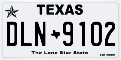 TX license plate DLN9102