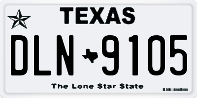 TX license plate DLN9105