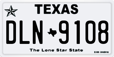 TX license plate DLN9108