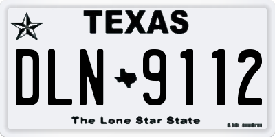 TX license plate DLN9112