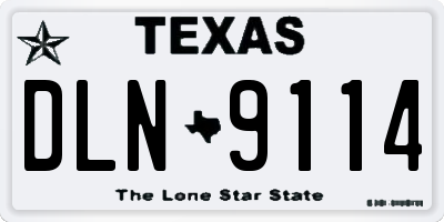 TX license plate DLN9114