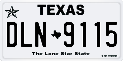 TX license plate DLN9115