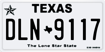 TX license plate DLN9117