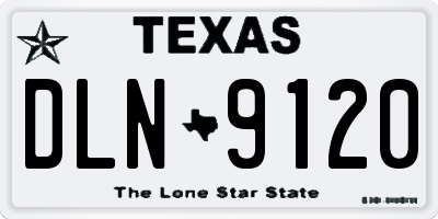 TX license plate DLN9120