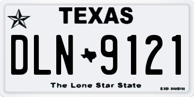 TX license plate DLN9121