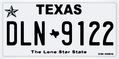 TX license plate DLN9122