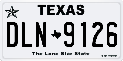 TX license plate DLN9126