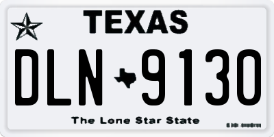 TX license plate DLN9130