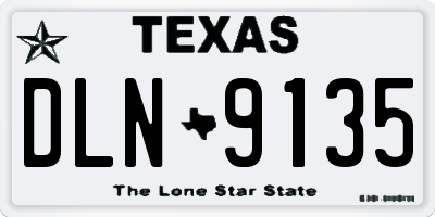 TX license plate DLN9135