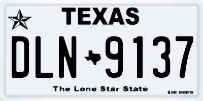 TX license plate DLN9137