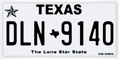 TX license plate DLN9140
