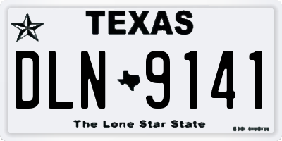 TX license plate DLN9141