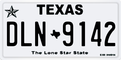 TX license plate DLN9142