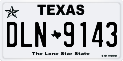TX license plate DLN9143