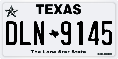 TX license plate DLN9145