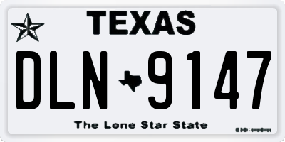 TX license plate DLN9147