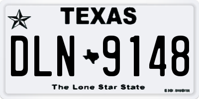 TX license plate DLN9148