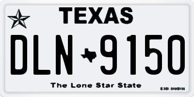 TX license plate DLN9150