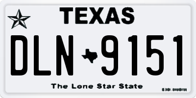 TX license plate DLN9151