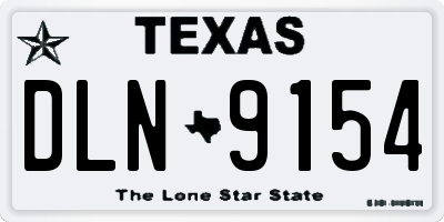 TX license plate DLN9154