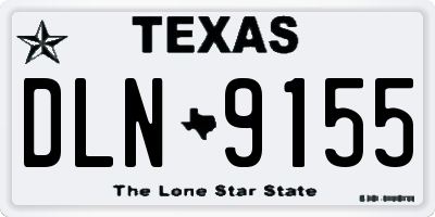 TX license plate DLN9155