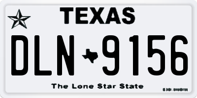 TX license plate DLN9156