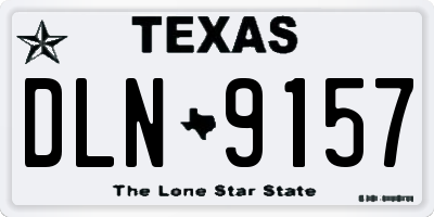 TX license plate DLN9157