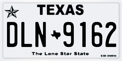 TX license plate DLN9162
