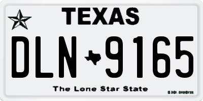 TX license plate DLN9165