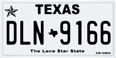 TX license plate DLN9166