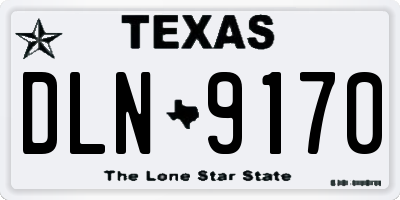TX license plate DLN9170