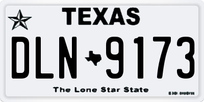 TX license plate DLN9173