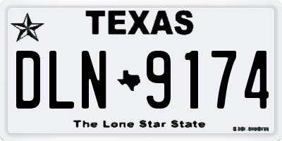 TX license plate DLN9174