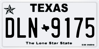 TX license plate DLN9175