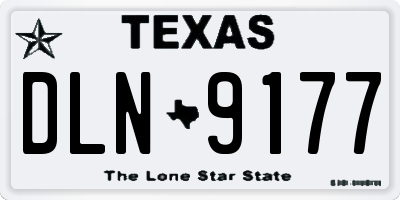 TX license plate DLN9177