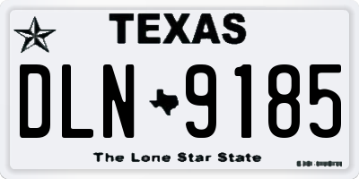 TX license plate DLN9185