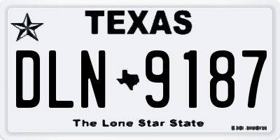 TX license plate DLN9187
