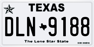 TX license plate DLN9188