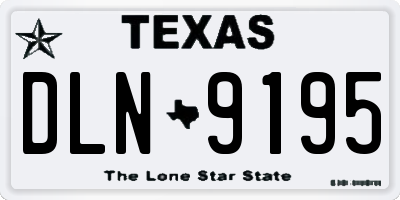 TX license plate DLN9195