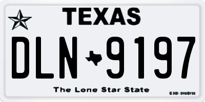 TX license plate DLN9197