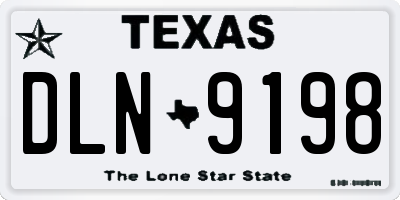 TX license plate DLN9198