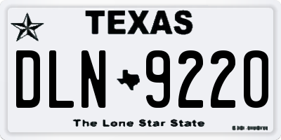 TX license plate DLN9220
