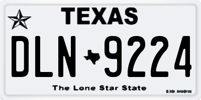 TX license plate DLN9224